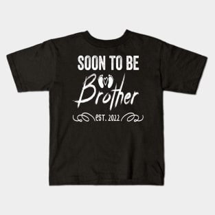 Soon To Be Brother Est 2022 Funny Pregnancy Kids T-Shirt